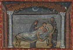 Aeneas and the Penates, from a 4th-century manuscript Aeneis 3 147.jpeg
