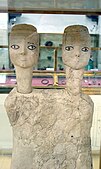 The ʿAin Ghazal bicephalous statues, c. 6500 BC.