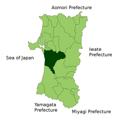 Akita-ši na mapě