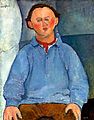 Amedeo Modigliani: Portrait du Sculpteur Oscar Miestchaninoff , 1916 Privatsammlung