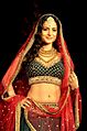 Patel in a fashion show with lehenga