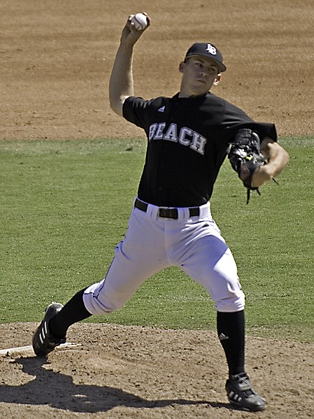 A Dirtbags baseball player during a 2007 game at Blair Field