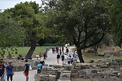 The archaeological site of Ancient Olympia in Greece where tourists, particularly archaeologists and/or students, visit from across the world for different purposes: to examine, study, or view the site. Archaeological Site of Ancient Olympia - 1.jpg