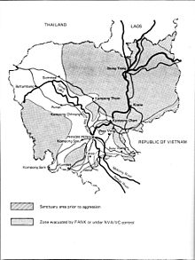 Regjeringen i Phnom Penh kontrollerte bare den ene aksen Poipet Svay Rieng og tilnærmingene til veien som forbinder Phnom Penh til Kampong Som.