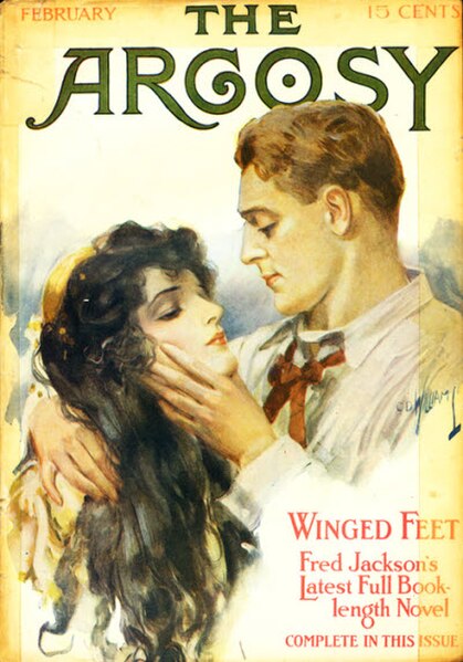 Jackson published scores of stories in magazines; "Winged Feet" appeared in The Argosy in 1914.