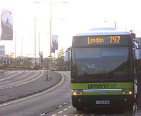 Arriva the Shires Van Hool bodied DAF coach on 797 route in Hatfield in April 2010 Arriva YJ55 WSX.JPG