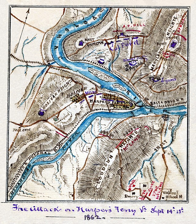 Battle of Harpers Ferry map