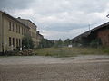 Administration building (temporarily customs) and two goods sheds from the former product station