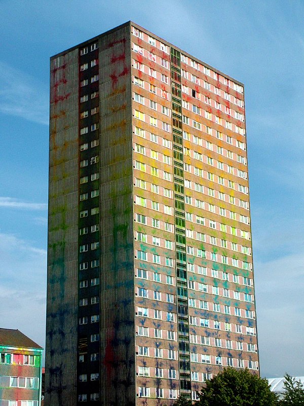 Toryglen tower block, the day after filming by Sony