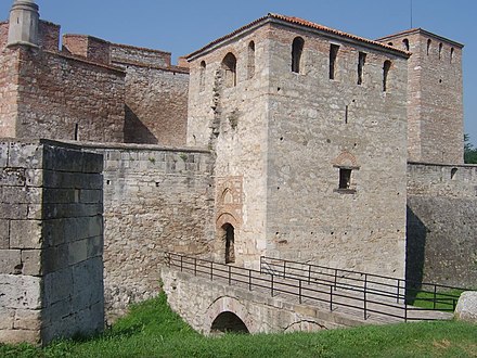 The drawbridge and entrance to the only fully preserved medieval castle in Bulgaria.