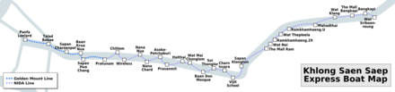 Saen Saep Express Boat Map