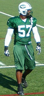 Scott during a 2009 Jets Training Camp session. Bart Scott.JPG