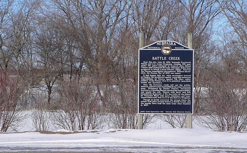 File:Battle Creek, Nebraska historical marker.JPG