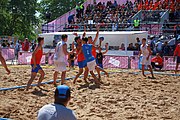 Deutsch: Beachhandball bei den Olympischen Jugendspielen 2018 in Buenos Aires; Tag 7, 13. Oktober 2018; Jungen, Halbfinale – Spanien-Kroatien 2:1 English: Beach handball at the 2018 Summer Youth Olympics in Buenos Aires at 13 October 2018 – Boys Semifinal – Spain-Croatia 2:1 Español: Handball de playa en los Juegos Olimpicos de la Juventud Buenos Aires 2018 en 13 de octubre de 2018 – Semifinales de chicos - España-Croacia 2:1