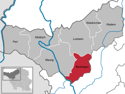 Läget för Beckingen i Landkreis Merzig-Wadern
