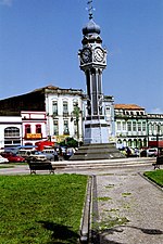 Klok op het plein Praça do Relógio in het centrum