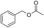 Structuurformule van benzylacetaat