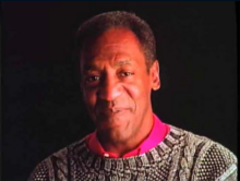 Cosby wirbt in einem Spot der National Science Foundation für wissenschaftliche Berufe, etwa 1990