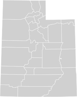Blank map subdivisions 2019 Albers Utah