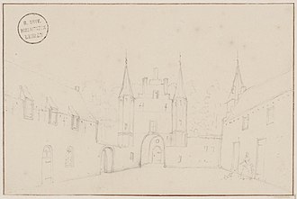 Outer bailey c. 1760 Bokhoven Castle Gate c 1760.jpg