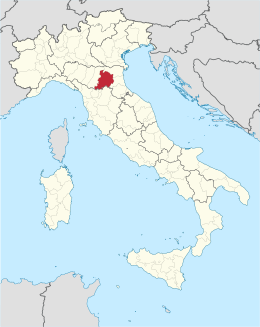 Cità metropolitana de Bologna - Localizazion