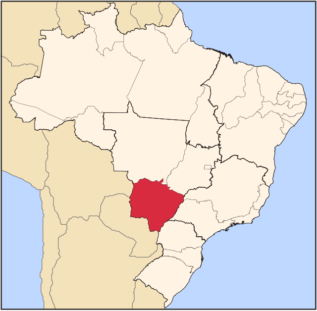 Map of Brazil highlighting the state