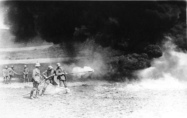 German flamethrowers during the First World War on the Western Front, 1917