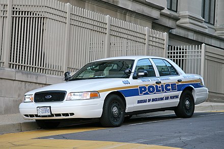 A Bureau of Engraving and Printing Police (BEP) patrol car.