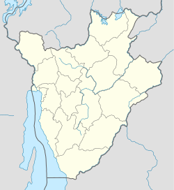 卡揚扎在蒲隆地的位置