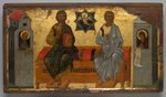 新約中的聖三一形象，約1450年，木板上的蛋彩畫（美國克里夫蘭美術館）