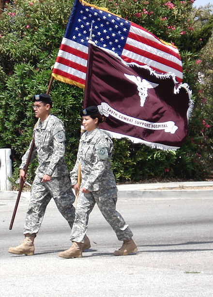 349th CSH unit, marching in the Torrance Armed Forces Day Parade