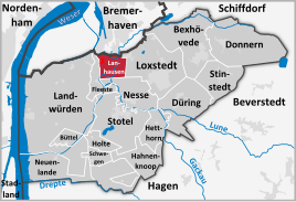 Lanhausen en el municipio de Loxstedt
