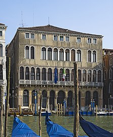 Ca' Farsetti Dandolo à Venise, Actuelle Mairie de Venice. Vue de la façade.