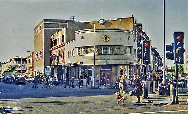 The station from Camden High Street in 1984