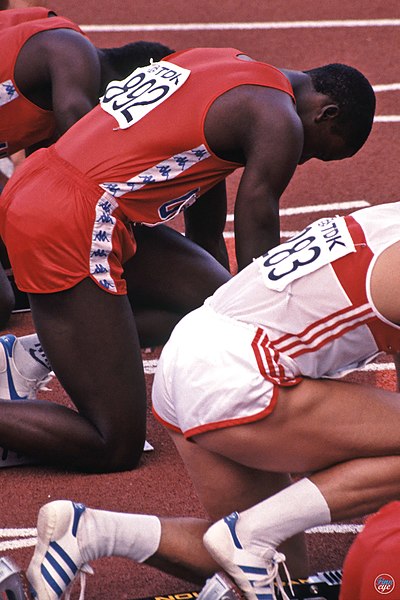 Carl Lewis at the championships