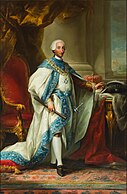 El rei Carles III, vestint l'uniforme de la seva Orde, Palau Reial de Madrid