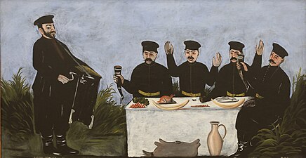 Fête avec l'organiste Datiko Semel (1906).