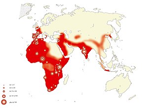 Карта распространения найденных среднеплейстоценовых (ашельских) обработанных людьми камней.