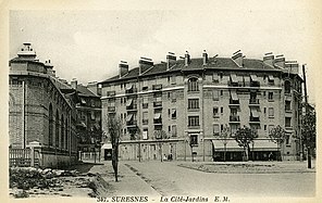 Immeubles de la cité-jardin de Suresnes, dans les années 1930.