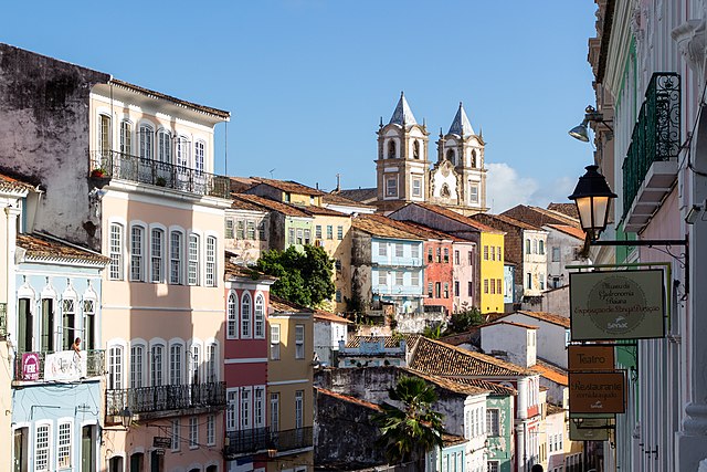 Colonial Portuguese architecture in Pelourinho, Salvador