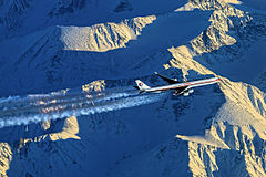 China Eastern over mountains