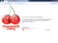 2009年12月4日版本的ChromiumOS Cherry（樱桃）实际运作截图。（运行在VMware上）