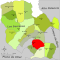 Розташування муніципалітету Чулілья у комарці Лос-Серранос
