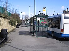 The bus stands at Clitheroe Interchange. Clitheroe Interchange 3.JPG