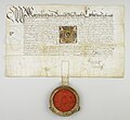 Erbovní listina pro městečko Říčany z r. 1575, Archiv města Říčany, inv. č. 1