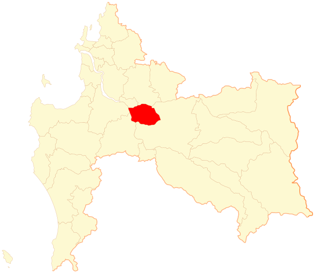 Map of Laja commune in the Bío Bío Region