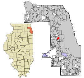Cook County Illinois incorporated and unincorporated areas Riverside highlighted.svg