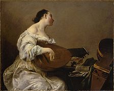 Crespi, Giuseppe Maria - Frau spielt Laute.jpg
