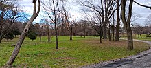 A field, walking path and small forested area in Crocheron Park Crocheron7.jpg