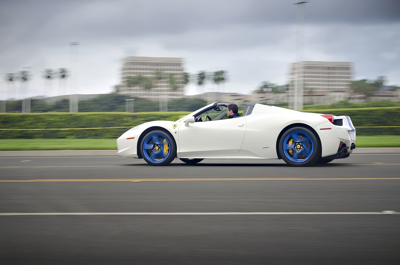 ferrari 458 spider blue